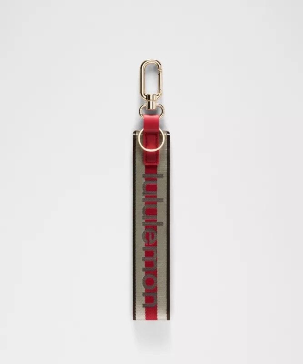 NWT Lululemon Never Lost Keychain Coconut Ivory/Oxford Red/Walnut Crunch
